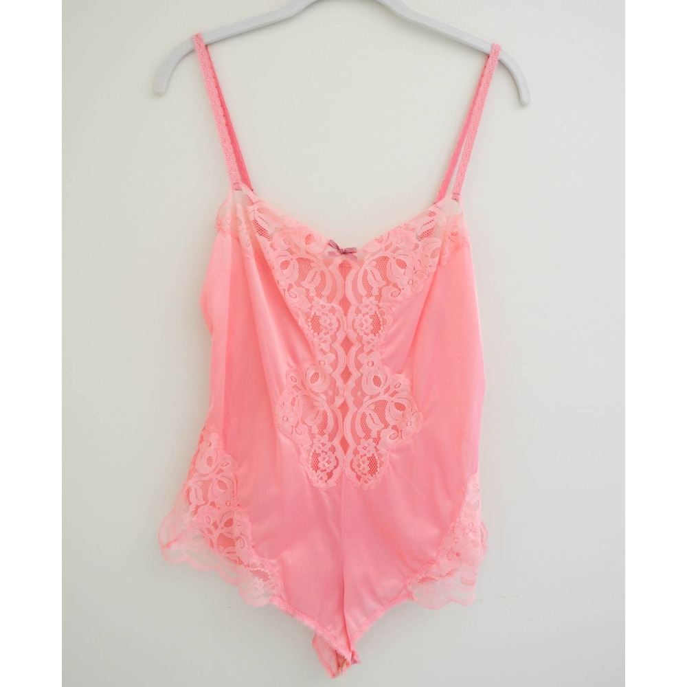 Vintage Nylon Pink Teddy Lingerie
